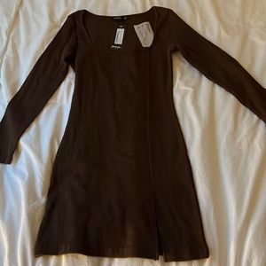 Nasty girl mini brown dress